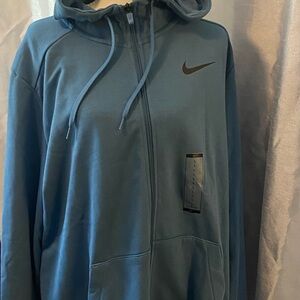 Nike Light Blue Hoodie with Logo